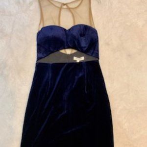 WYLDR Navy Velvet dress with mesh S